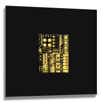 Eurorack Modular Synthesizer (yellow) Metal Print Square | Artistshot