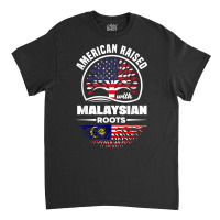 American Raised With Malaysian Roots Malaysia Malaysian Flag T Shirt Classic T-shirt | Artistshot