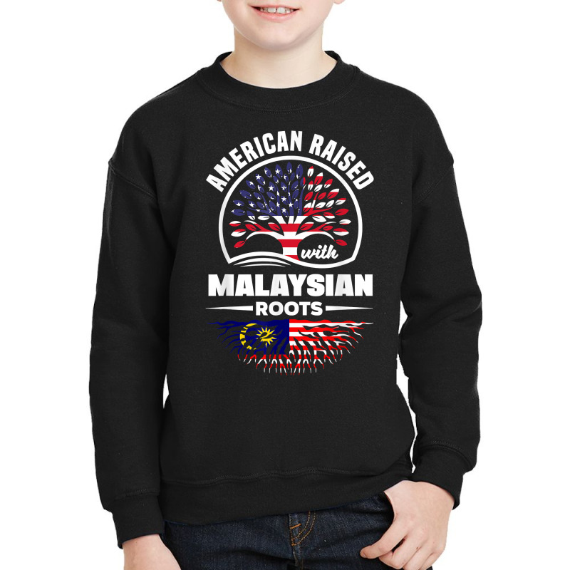 American Raised With Malaysian Roots Malaysia Malaysian Flag T Shirt Youth Sweatshirt by polioukhi | Artistshot