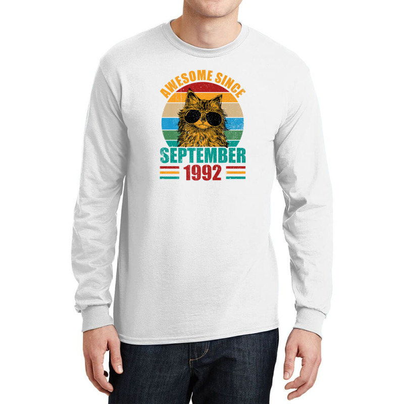 Awesome Since September 1992 30th Birthday 30 Years Old Long Sleeve Shirts | Artistshot