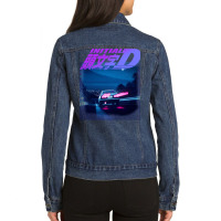 Initial D Neon Ae86 Ladies Denim Jacket | Artistshot