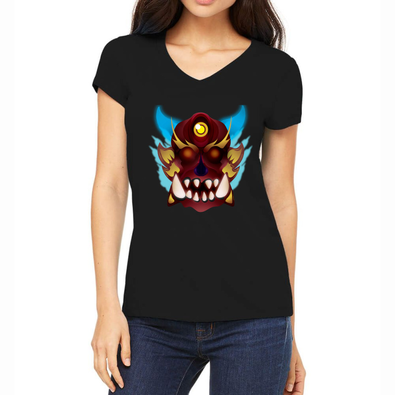 Limited Edition Azure Demon Women's V-Neck T-Shirt by michaelyounger19 | Artistshot