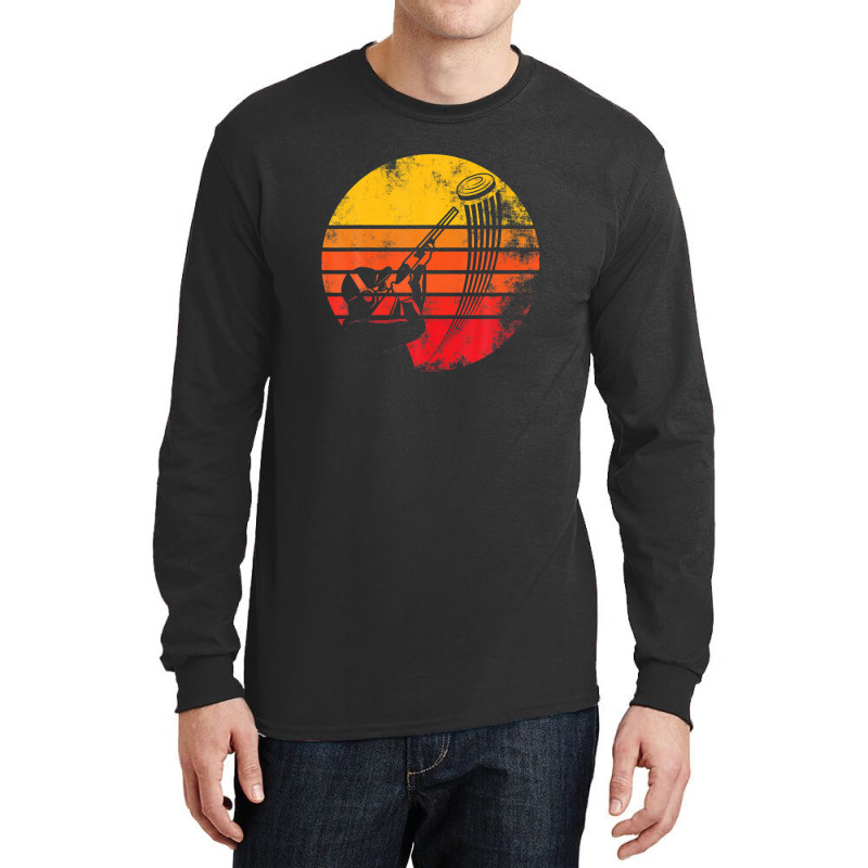 Retro Vintage Sporting Trap Clay Lover Skeet Clay Shooting Long Sleeve Shirts | Artistshot