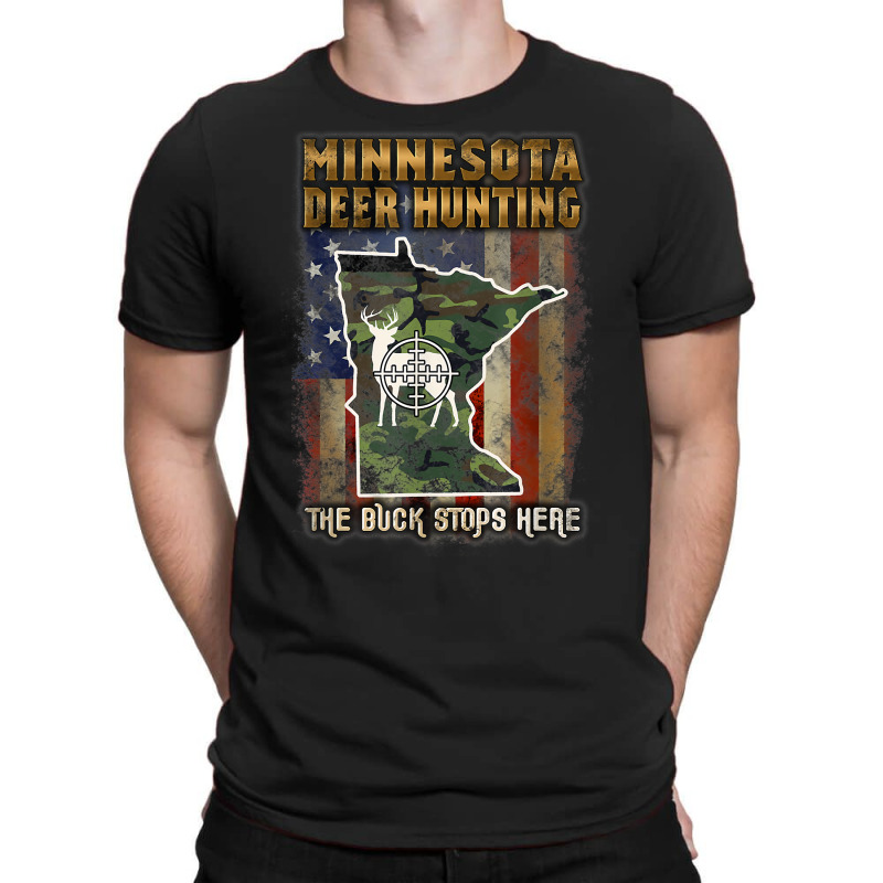 Minnesota Deer Hunter American Flag Deer Hunting T-shirt | Artistshot