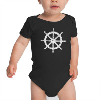 Ship's Wheels Captain | Nautical For Ocean, Lake & River Baby Bodysuit | Artistshot