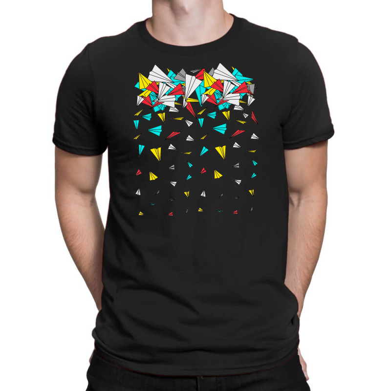 Colorfull Flying Paper Planes T-shirt | Artistshot