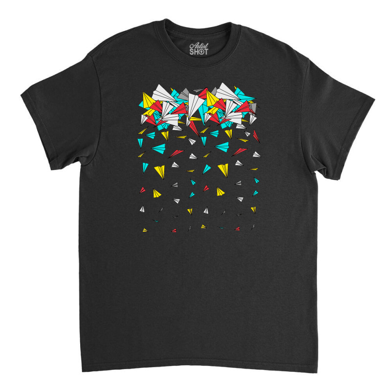 Colorfull Flying Paper Planes Classic T-shirt | Artistshot