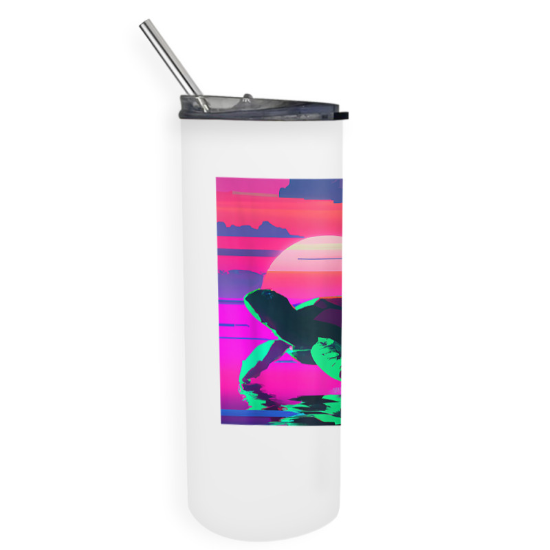 Beach Sunset Tortoise Painted Alligator Snapping Turtle T Shirt Skinny Tumbler | Artistshot