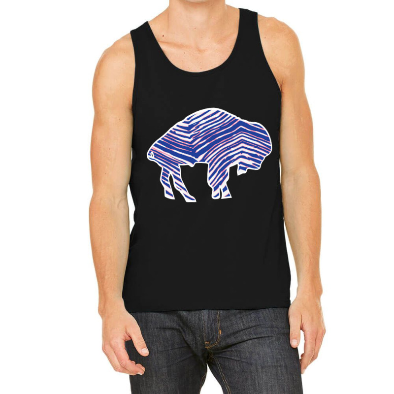 Trending Buffalo Zebra Blue And Pink Tank Top by michaelyounger19 | Artistshot