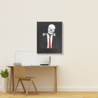 Hot Trend Business Skeleton Portrait Canvas Print | Artistshot