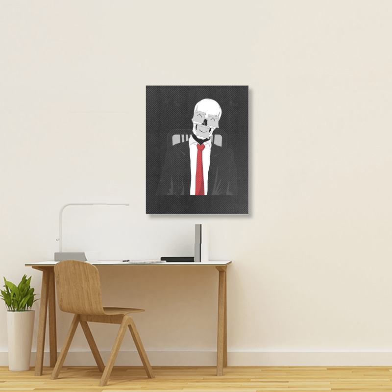 Hot Trend Business Skeleton Portrait Canvas Print | Artistshot