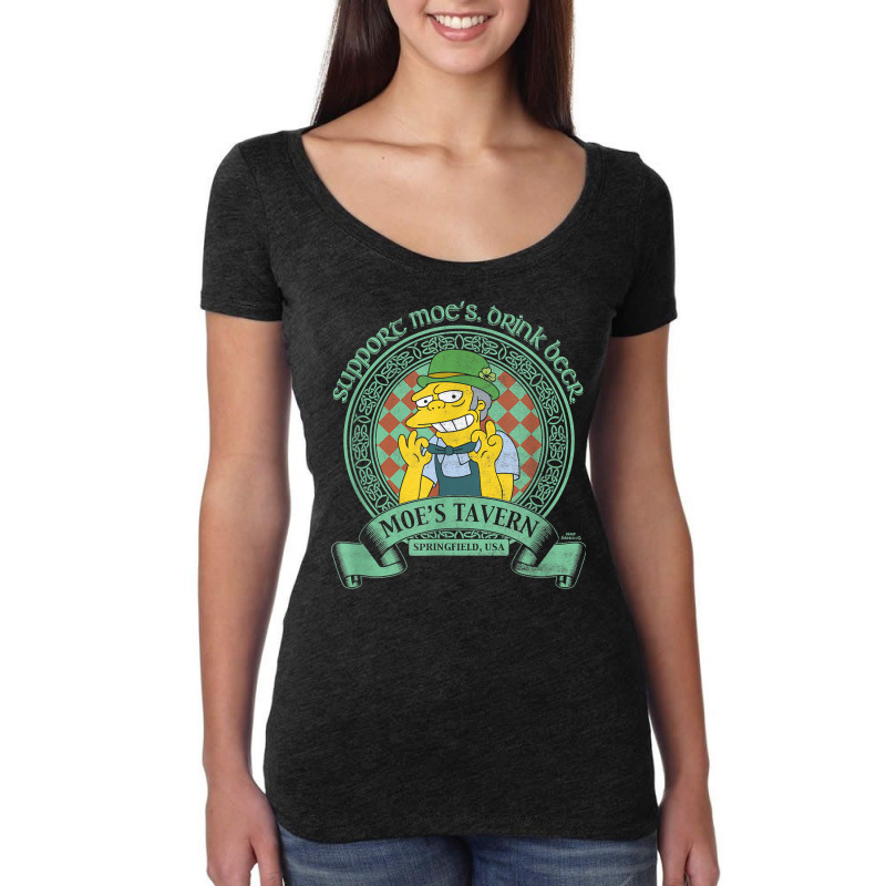 The Simpsons St. Patrick's Day Support Moe's, Drink Beer V2 T Shirt Women's Triblend Scoop T-shirt by chomibe | Artistshot