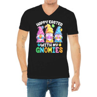 Easter Day Bunny T  Shirt Happy Easter With My Gnomies T  Shirt V-neck Tee | Artistshot