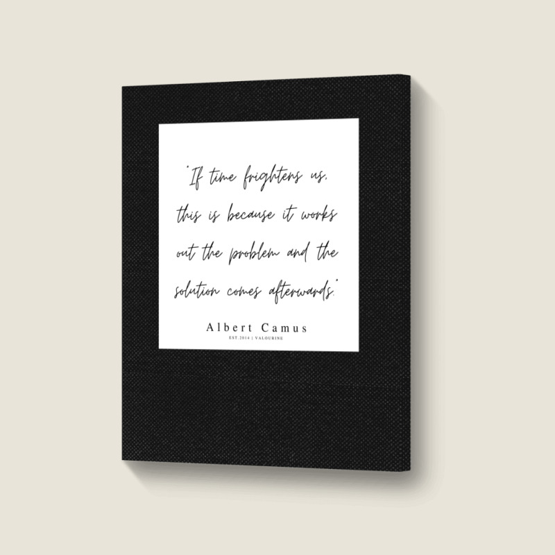 Albert Camus Quotes Minimalist Line Quote Portrait Canvas Print | Artistshot