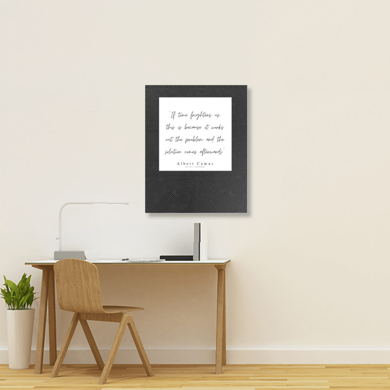 Albert Camus Quotes Minimalist Line Quote Portrait Canvas Print | Artistshot