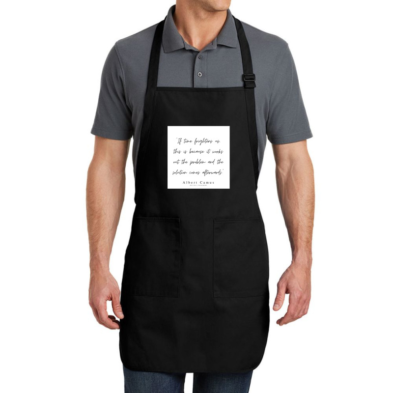 Albert Camus Quotes Minimalist Line Quote Full-length Apron | Artistshot