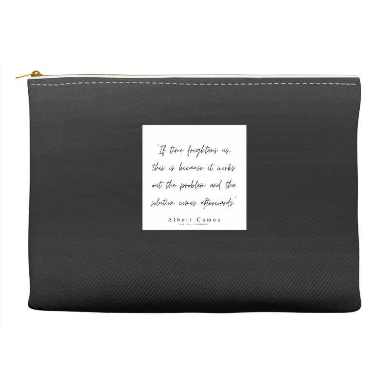 Albert Camus Quotes Minimalist Line Quote Accessory Pouches | Artistshot