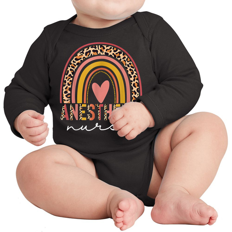 Anesthesia Nurse Rainbow Leopard Anesthetist Nurse Birthday T Shirt Long Sleeve Baby Bodysuit | Artistshot