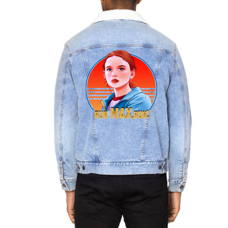 Run Max Unisex Sherpa-Lined Denim Jacket by veikkaikeogue | Artistshot