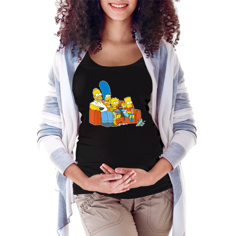 The Simpsons Homer Maternity Scoop Neck T-shirt by Vicki N Phelps | Artistshot