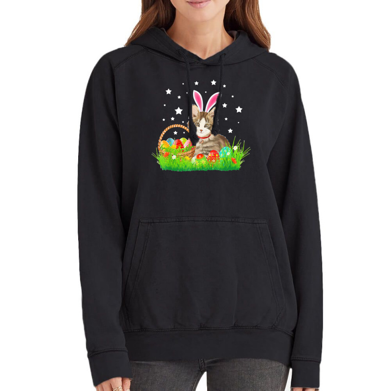 Easter Day T  Shirt Cute Cat Pet Hunting Egg Tree Bunny Easter Day T Vintage Hoodie by larmstrong437 | Artistshot