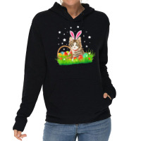 Easter Day T  Shirt Cute Cat Pet Hunting Egg Tree Bunny Easter Day T Lightweight Hoodie | Artistshot