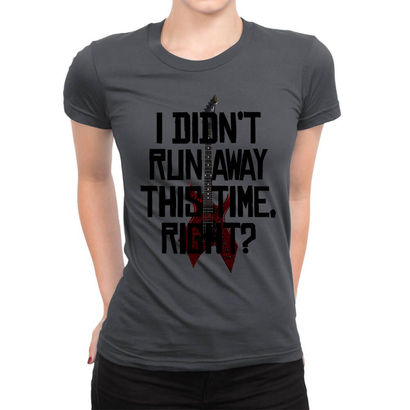 I Didn’t Run Away This Time Right   Em 3 Ladies Fitted T-Shirt by isaquerahjiao | Artistshot