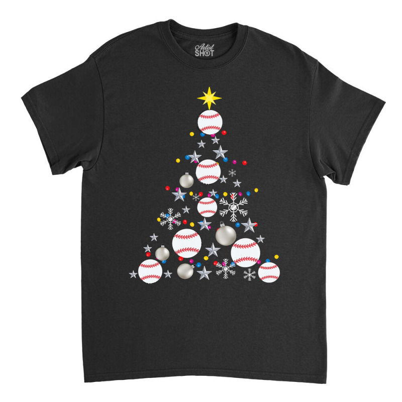 Baseball Baseball Christmas Tree Christmas Lights Baseball Pajama 109 Classic T-shirt by Irena D Good | Artistshot