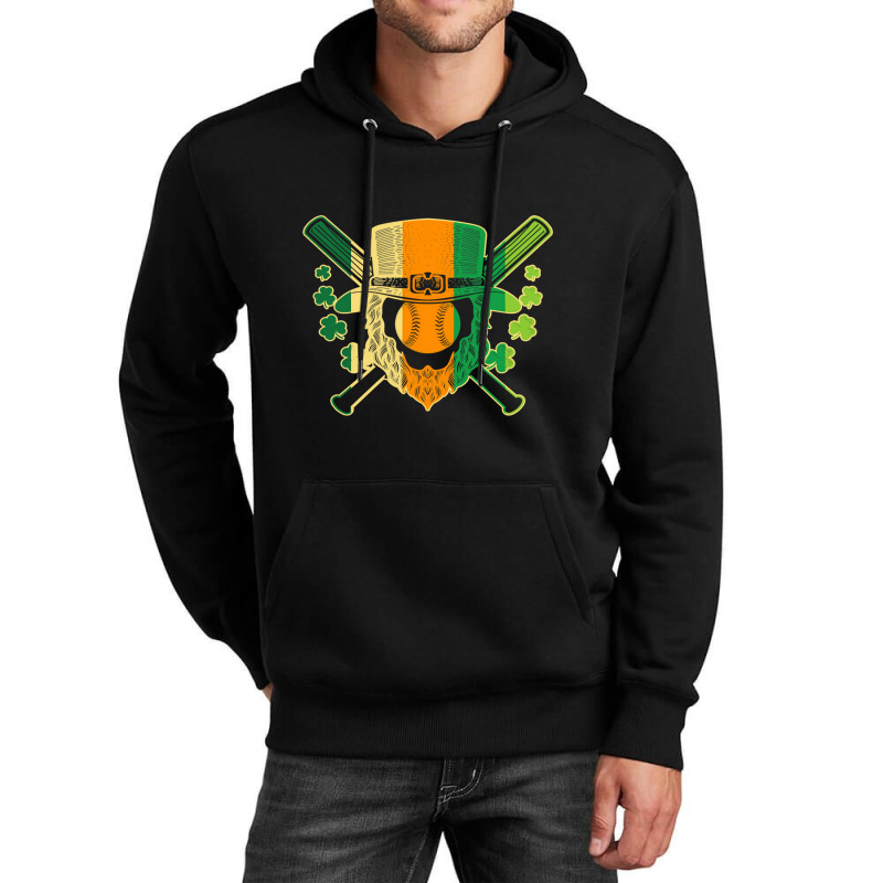 Baseball Baseball St. Patricks Day Leprechaun Hat Unisex Hoodie by Irena D Good | Artistshot