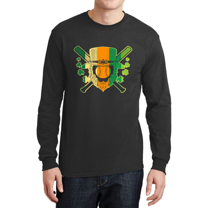 Baseball Baseball St. Patricks Day Leprechaun Hat Long Sleeve Shirts by Irena D Good | Artistshot