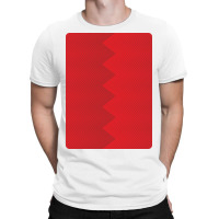 Vertical Stripes Red Zigzag Abstract Pattern T-shirt | Artistshot