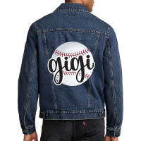 Baseball Gigi Baseball Fan Proud Baseball Grandma Gigi Men Denim Jacket | Artistshot