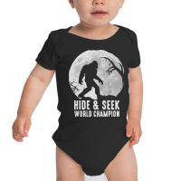 Bigfoot T  Shirt Retro Bigfoot Hide & Seek World Champion 10 Baby Bodysuit | Artistshot