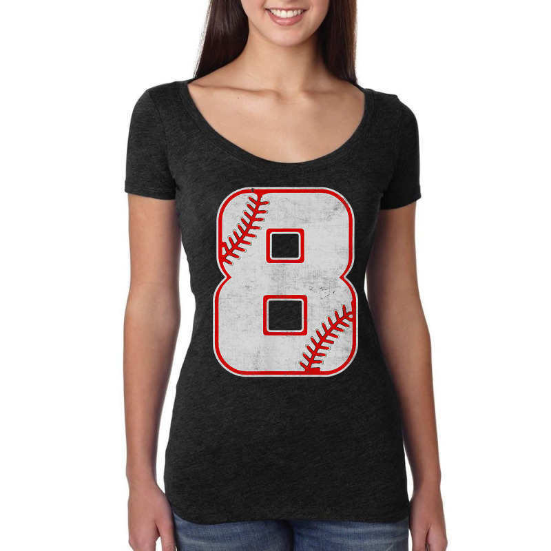 Baseball 8th Birthday Boy Natal Day T Shirt Women's Triblend Scoop T-shirt by latodorjnb | Artistshot