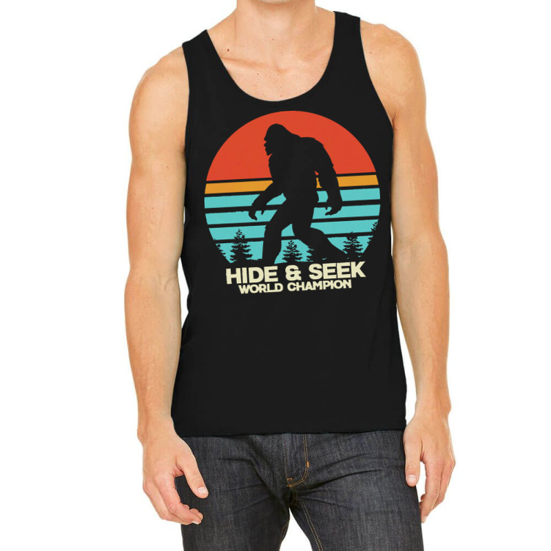 Bigfoot T  Shirt Retro Bigfoot Hide & Seek World Champion 4 Tank Top by ryan41603 | Artistshot