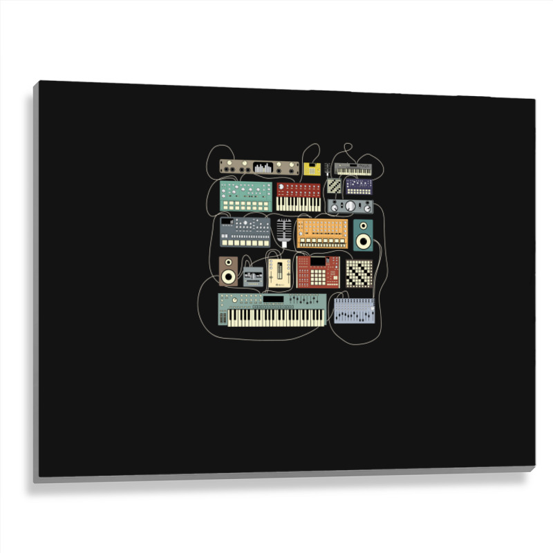 Electronic Musician Synthesizer And Drum Machine Dj 1 Metal Print Horizontal | Artistshot