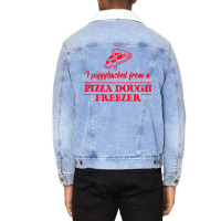 Piggybacked From A Pizza Dough Freezer Unisex Sherpa-lined Denim Jacket | Artistshot