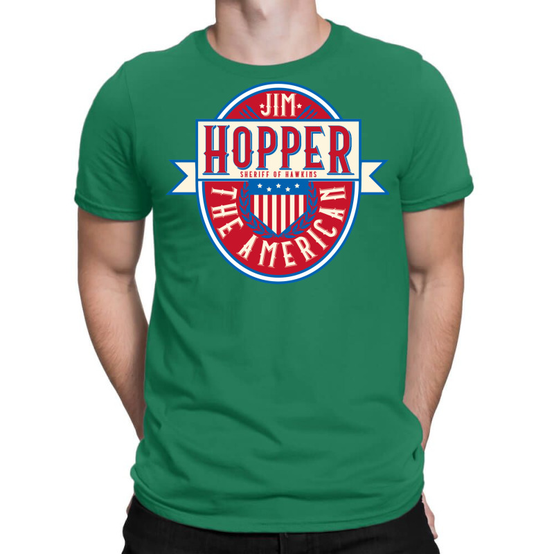 Sheriff Hopper   The American   Label T-Shirt by veikkaikeogue | Artistshot