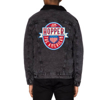 Sheriff Hopper   The American   Label Unisex Sherpa-lined Denim Jacket | Artistshot