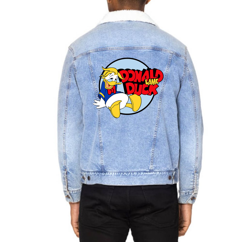 Copy Of Funny Donaldducks   Fan Art 1 Unisex Sherpa-lined Denim Jacket | Artistshot