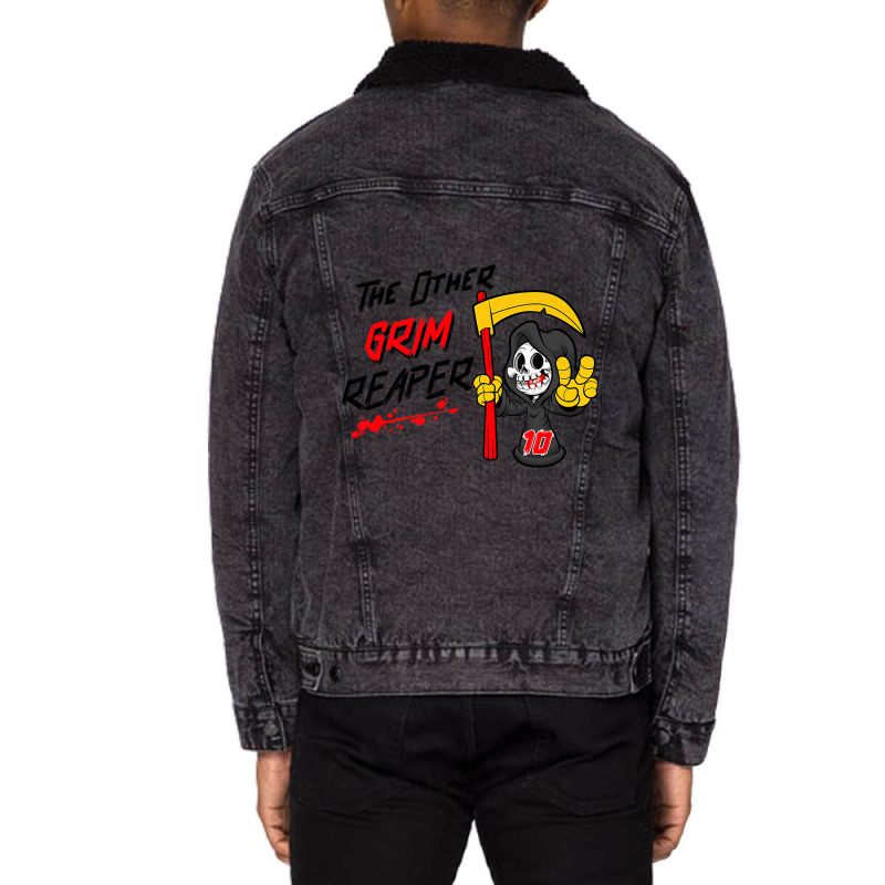 Trending When It's Grim Be The Grim Reaper - Funny Unisex Sherpa-lined Denim Jacket | Artistshot