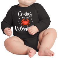 Crab Valentines Day Design For Crab Lover Cool Crustacean T Shirt Long Sleeve Baby Bodysuit | Artistshot