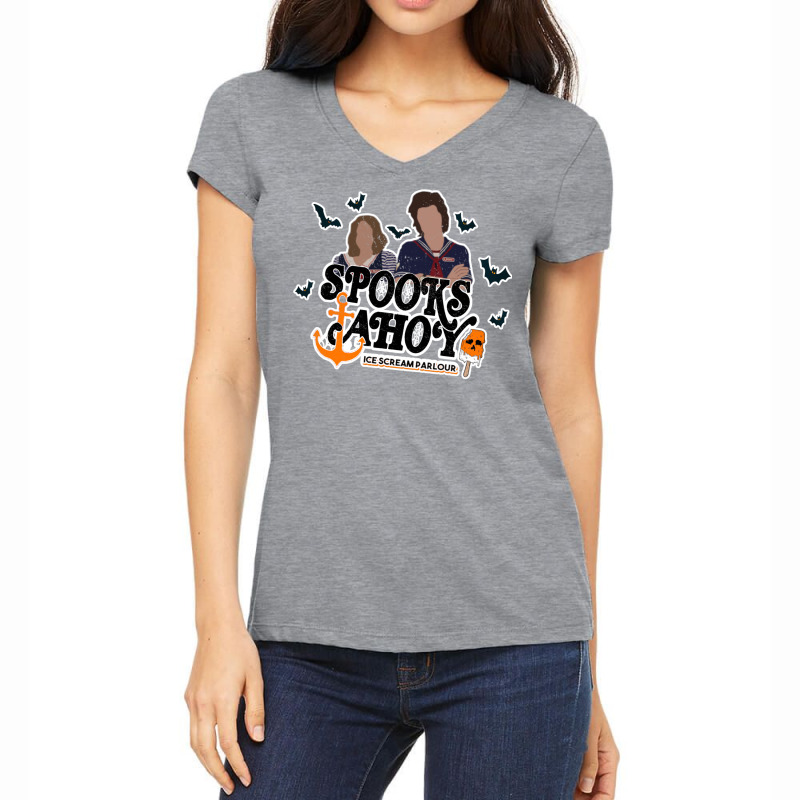 Spooks Ahoy Ice Scream Parlour Women's V-Neck T-Shirt by veikkaikeogue | Artistshot