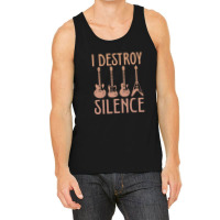 I Destroy Silence – Funny Guitar Tank Top | Artistshot