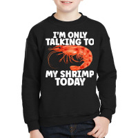 Cute Shrimp Design For Shrimp Lover Seafood Cool Crustacean T Shirt Youth Sweatshirt | Artistshot