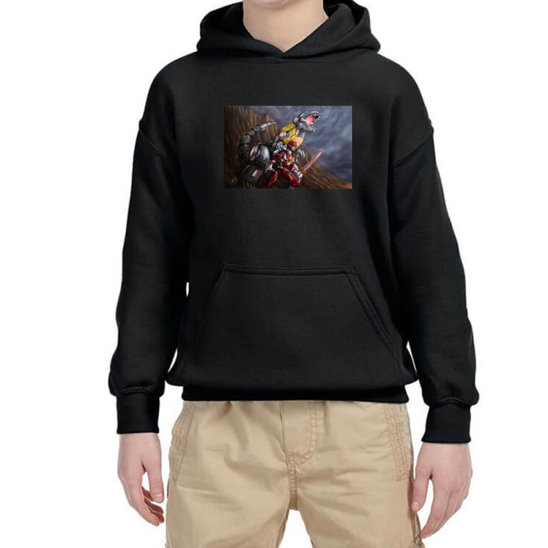 Hot Trend Red Ranger & Grimlock Youth Hoodie by hongquangd | Artistshot