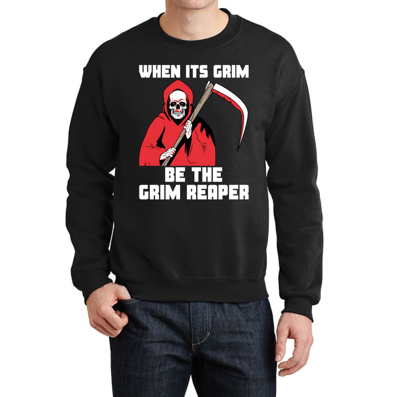 Hot Trend When Its Grim Be The Grim Reaper Kc Lovers Crewneck Sweatshirt | Artistshot