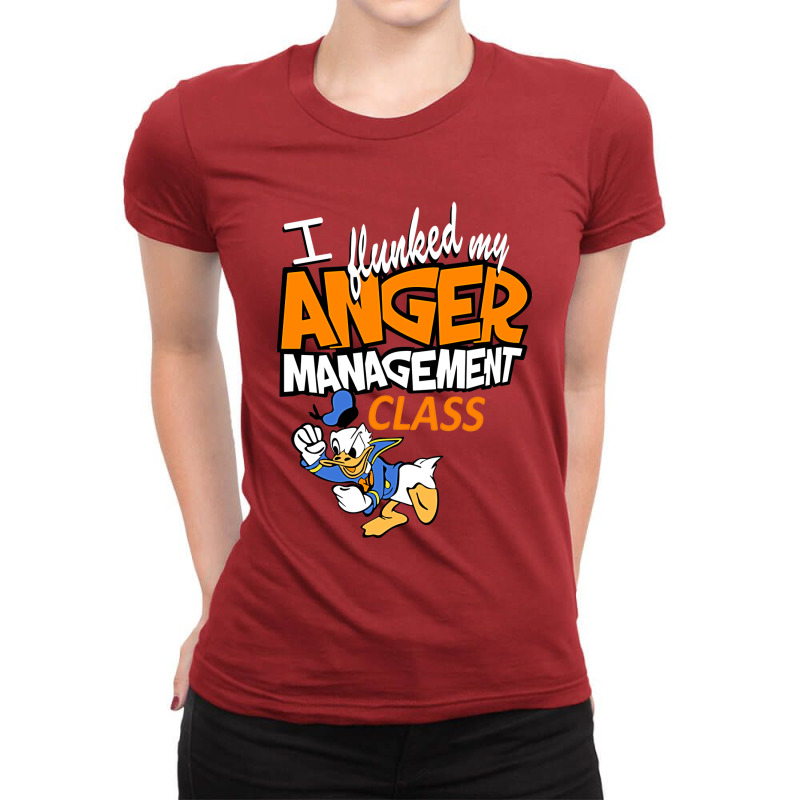 I Flunked Anger Management Donald Angry Bird Ladies Fitted T-Shirt by shoenlositox | Artistshot