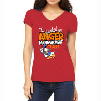 I Flunked Anger Management Donald Angry Bird Women's V-neck T-shirt | Artistshot