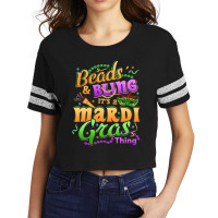 Mardi Gras Parade Beads Party 1 Scorecard Crop Tee | Artistshot